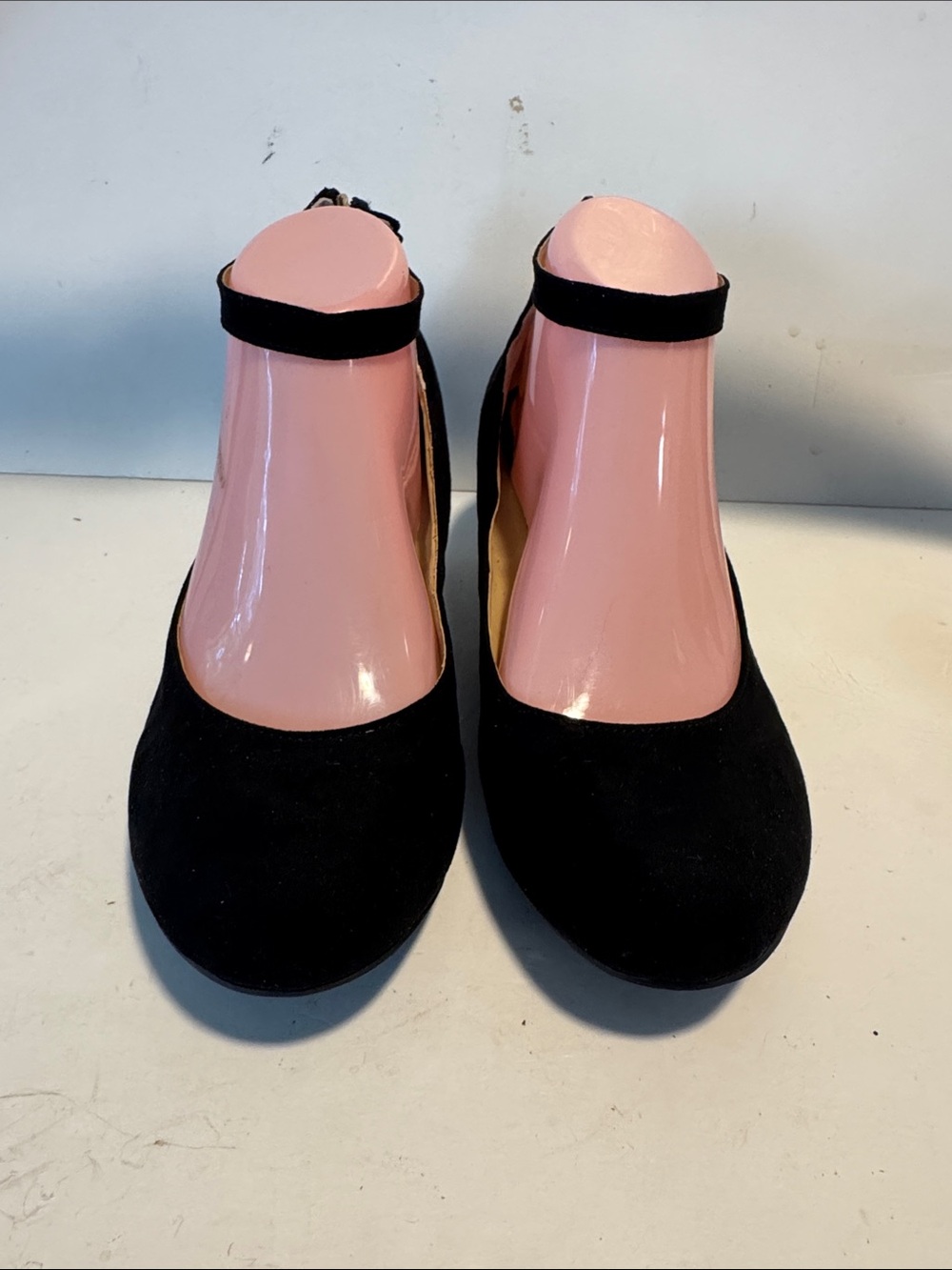 Arizona Jean Company Black Suede Mary Jane Heels